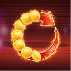 20 Super Hot – simbol monedă aurie rotundă pe fundal roșu